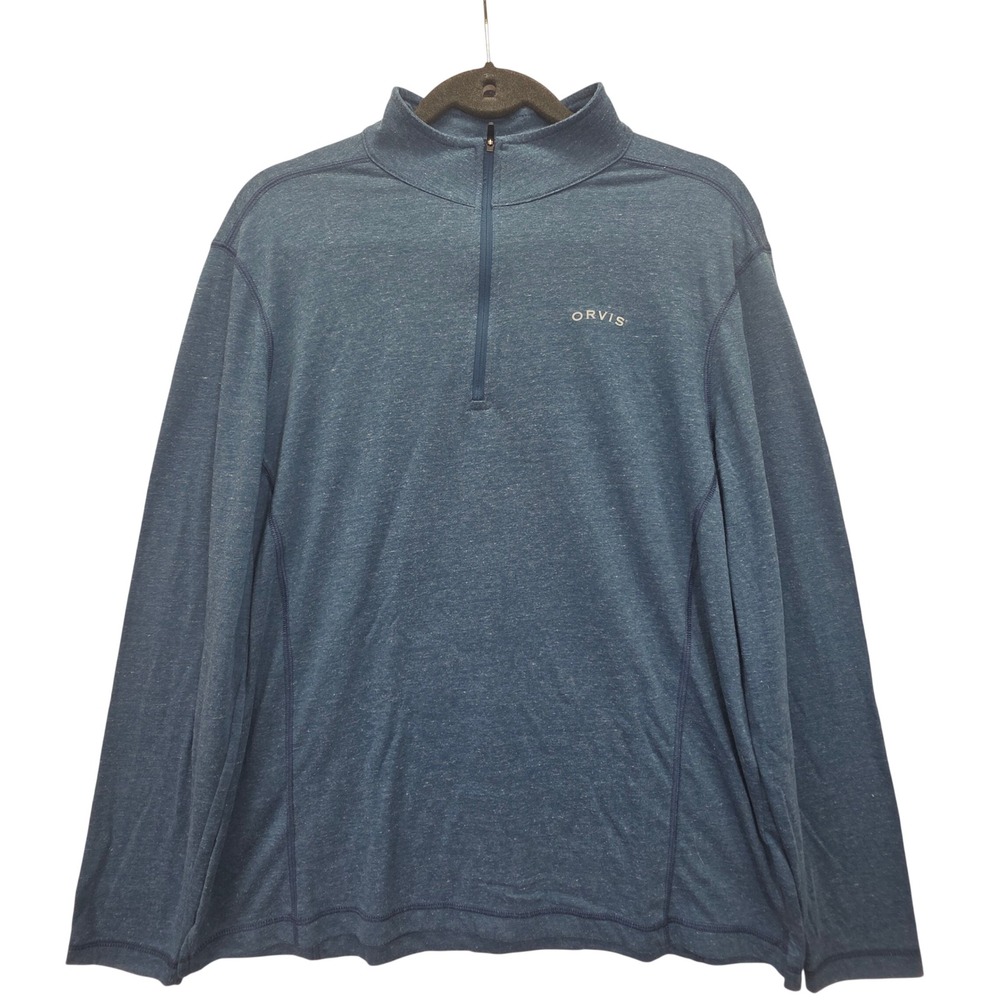 Orvis Blue Quarter Zip Pullover Shirt Size‎ Medium  Classic Design Comfortable